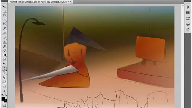 Рисование Pyramid Head в Photoshop .mp4 смотреть онлайн