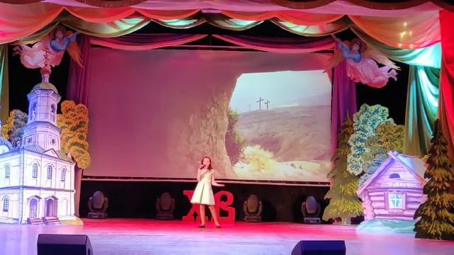 Ксения Куроптева солистка студии эстрадного вокала "Веснушки" (Юргинский район) - Христос Воскрес смотреть онлайн