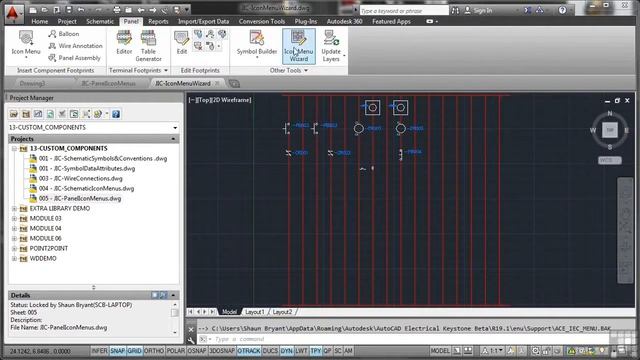 Autocad electrical Tutorial Part 32 Panel icon menu Icon menu wizard смотреть онлайн