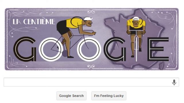 Tour de France Google logo (Doodle) смотреть онлайн