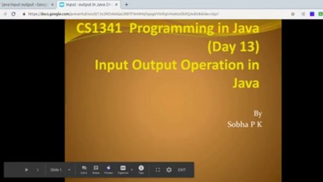 Input-Output Operations In Java смотреть онлайн