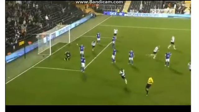 Darren Bent Humiliates Goalkeeper After Karagounis Pass Fulham 2:1 Everton HD