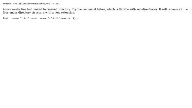 Unix & Linux: How do I change the extension of multiple files? (12 Solutions!!) смотреть онлайн