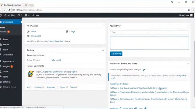 Wordpress welcome screen and the admin bar смотреть онлайн