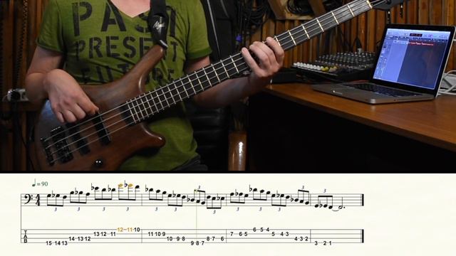 BASS FITNESS | TECHNICAL EXERCISES FOR BASS PLAYERS | TABs + SHEET MUSIC смотреть онлайн