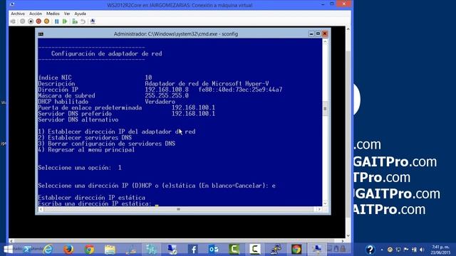 Configuración de red en Windows Server 2012 R2 Server Core смотреть онлайн