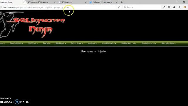 SQL injection Demo #4 смотреть онлайн