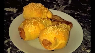 Куриные ножки в тесте. Куриная голень в слоеном тесте. смотреть онлайн