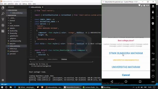 React Native - How to make Action Sheet Custom смотреть онлайн