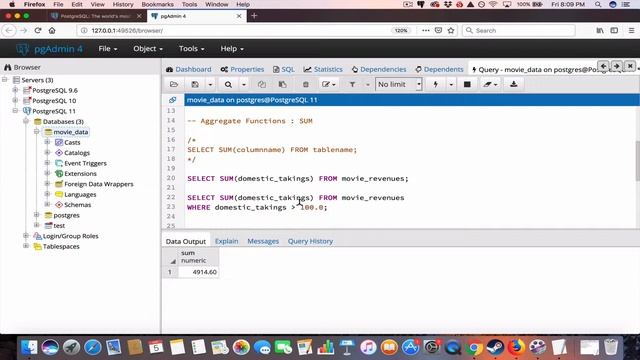 PostgreSQL Tutorial - How to Use the Sum Aggregate Function смотреть онлайн