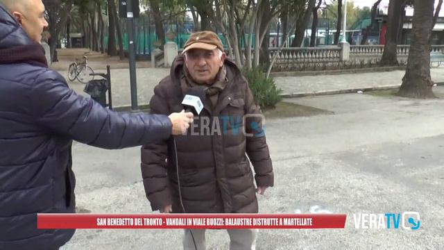 San Benedetto del Tronto - Vandali in viale Buozzi, balaustre distrutte a martellate смотреть онлайн