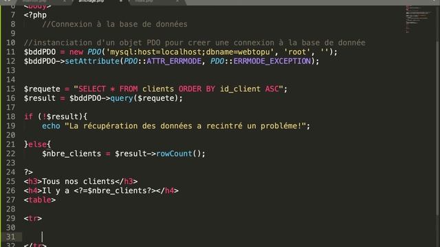 PHP et PDO: Récupérer et afficher des données (session 7) смотреть онлайн