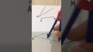 Постройте прямоугольный треугольник по острому углу и медиане проведённый из вершины этого угла