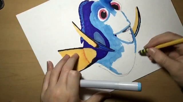 Drawing Dory with Copic Markers | Finding Dory - Drawing with Jake смотреть онлайн