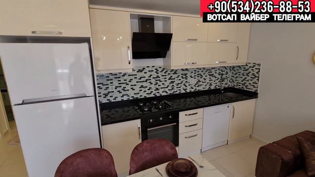 Отличная квартира в Алании, Махмутлар 1+1 хорошая недвижимость в Турции от Дом за бугром смотреть онлайн