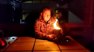 Печь и горелка на базе окопной свечи.