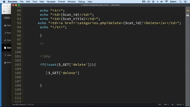101 Deleting Categories PHP Full Course 2021 смотреть онлайн