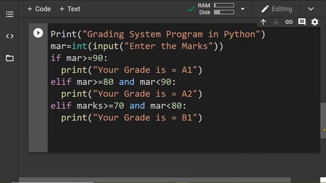 python program : calculate grade | python code to calculate grade смотреть онлайн