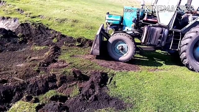 Делаем ПРИЧАЛ под лодку. Экскаватор ЮМЗ-6 смотреть онлайн