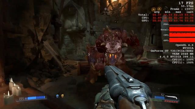 Playing Doom on a intel core 2 duo and a Nvidia GT 730 смотреть онлайн