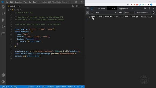 JavaScript LocalStorage and Session Storage API Tutorial смотреть онлайн