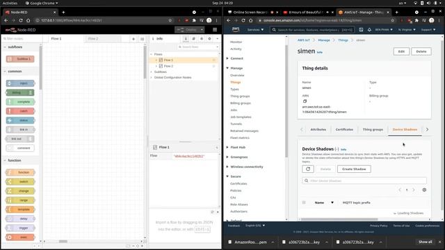 AWS IoT Core with node-red - MQTT смотреть онлайн
