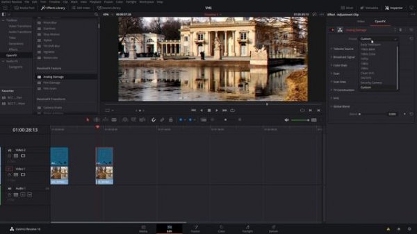 VHS эффект в Давинчи Резолв / VHS effect in DaVinci Resolve