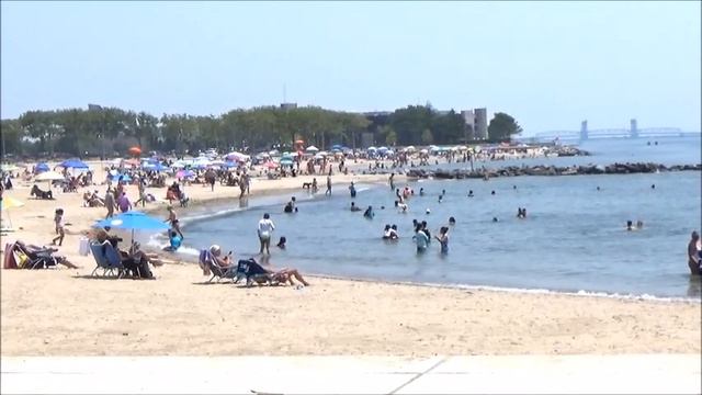 #910 США, Обстановка на пляжах Нью-Йорка! Manhattan Beach! смотреть онлайн