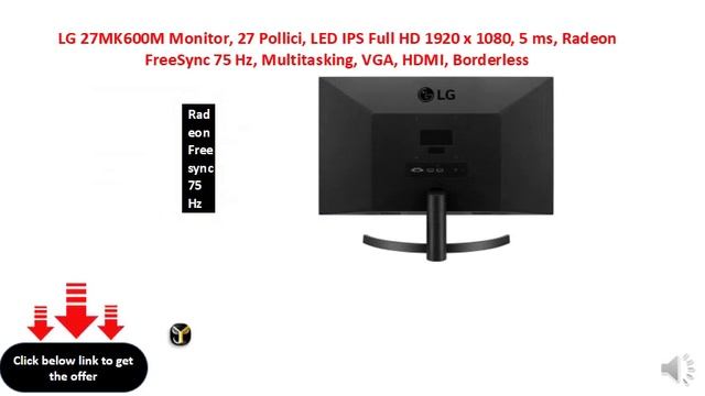 LG 27MK600M Monitor, 27 Pollici, LED IPS Full HD 1920 x 1080, 5 ms смотреть онлайн