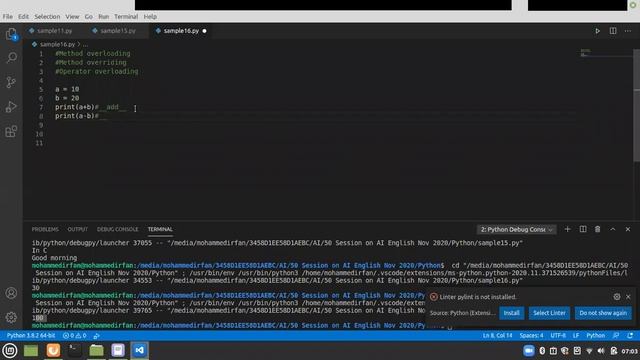 Python *inheritance*polymorphism*Method overloading* overriding *overloading | AI Part 12 смотреть онлайн