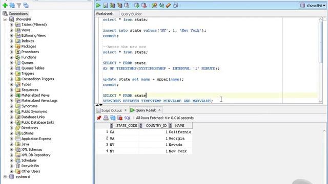 21 Using Flashback Queries pt 1 смотреть онлайн