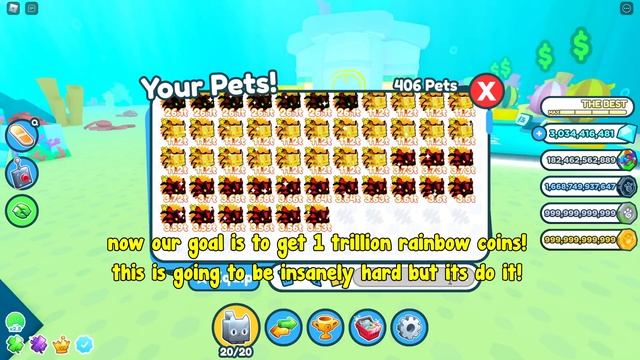 I Made 1 Trillion Rainbow Coins And Got 1000 Rainbow Hellish Axolotl! - Pet Simulator X Roblox смотреть онлайн