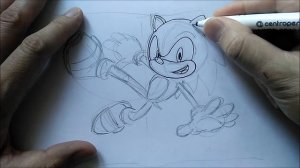 Drawing Sonic. Рисуем Соника