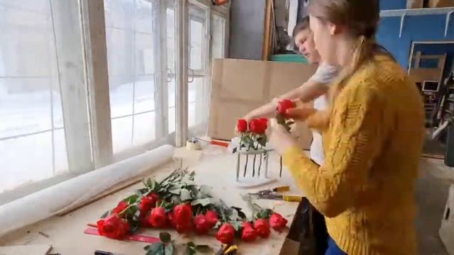 Бокс с колбами для цветов/распаковка/ оформление смотреть онлайн