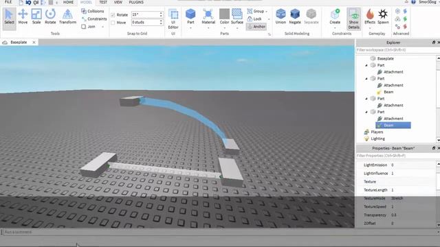 water beam tutorial for Roblox Studio смотреть онлайн