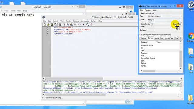 AutoIT tutorial 6 Save Notepad file using File Save Menu смотреть онлайн