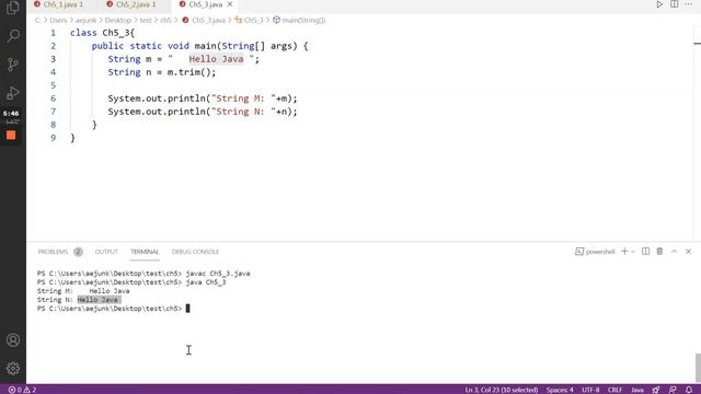 Java-Ch5 String-Trim смотреть онлайн