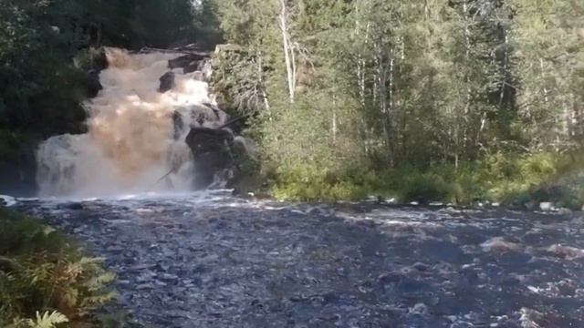 Карелия. Водопад Юканкоски на реке Кулисмайоки смотреть онлайн