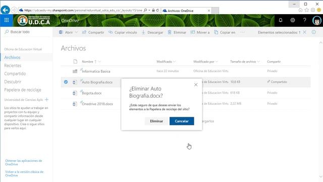 Eliminar Documentos One Drive смотреть онлайн