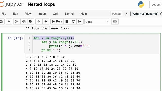 Nested for loop in python and how it works || Python Beginner Tutorials. смотреть онлайн