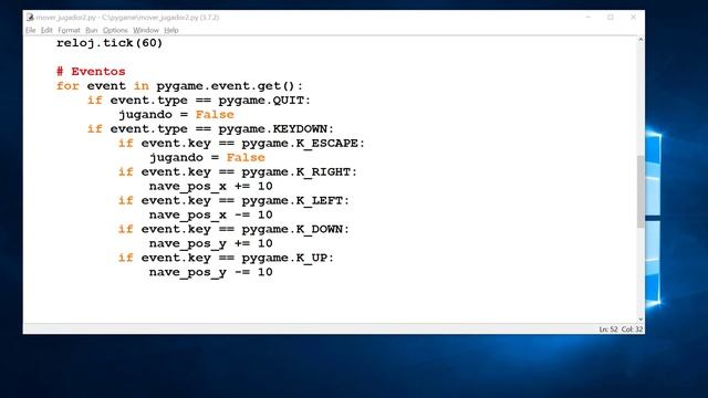 Python - Nivel 29 - Reto 12 - Moviendo personaje en pygame смотреть онлайн