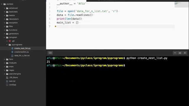 Python3 Programs: Creating Nested List using Files смотреть онлайн