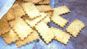 Затяжное Галетное Печенье с паприкой и кунжутом. Диетическое Печенье пп Низкокалорийное печенье.