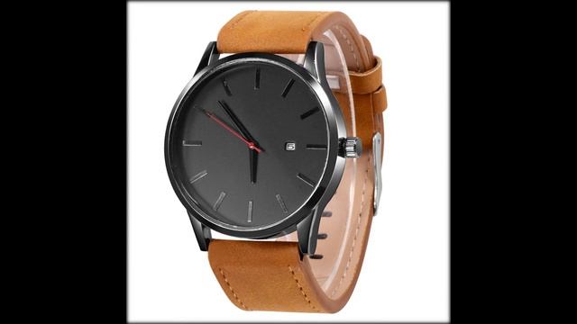 Часы Aliexpress мужские, модные, кожаные, кварцевые, спортивные, на каждый смотреть онлайн