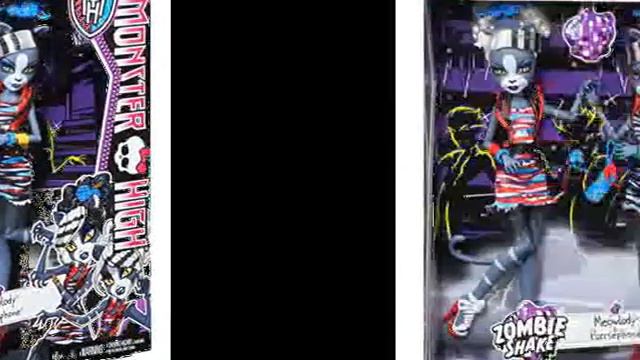 Monster High Zombie Shake Meowlody and Purrsephone Dolls смотреть онлайн