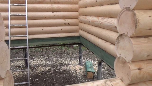 Сруб Бани 4.0х6.0м. с фронтонами из бревна "Колос". Цена в СПб 199.103 руб. смотреть онлайн