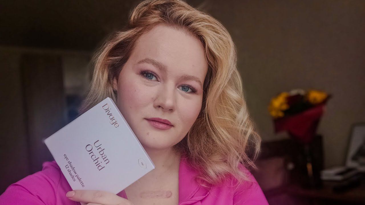 Первые впечатления от палетки Divage Urban Orchid | Розовый дневной  макияж |#divage #бьютиобзор