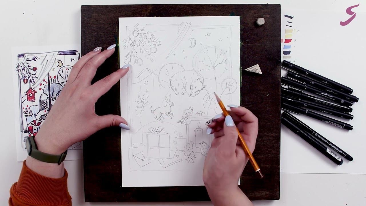 Марафон "Зимние старты". 8. Новогодняя открытка смотреть онлайн