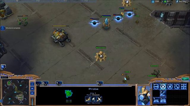 Starcraft 2: 1v3 Medium Difficulty Photon Cannon Rush смотреть онлайн