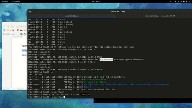 Работа с файлами устройств dd | Oracle Linux 8.4 смотреть онлайн